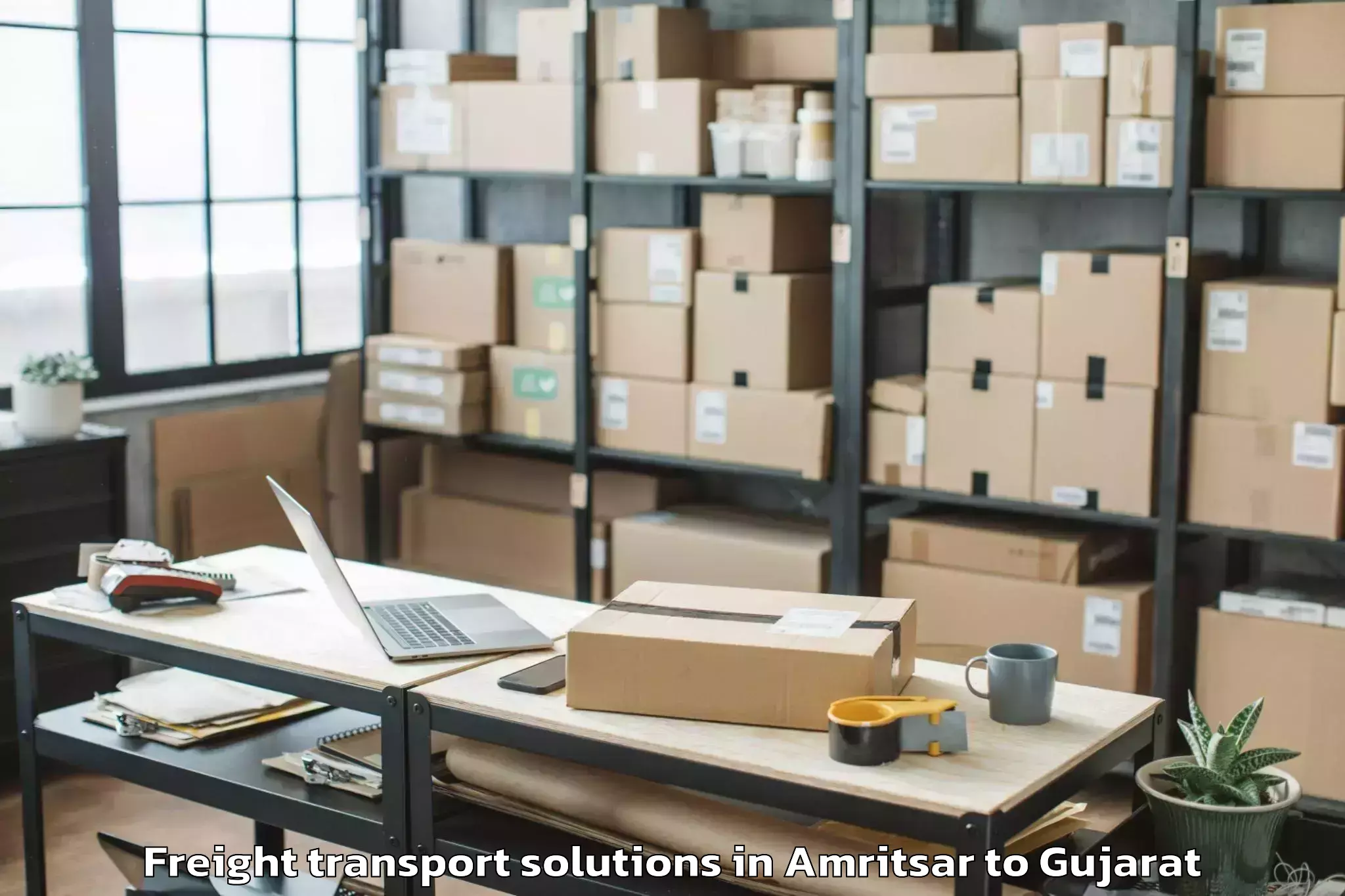 Easy Amritsar to Dhrangadhra Freight Transport Solutions Booking